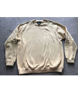 Eddie Bauer Yellow Pullover Knit Sweater 100% Cotton Men&#39;s Size XL - $9.89