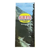 Vintage 1966 Alberta Highways Canada Tourist Travel Map - £7.85 GBP