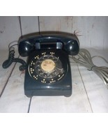 Vintage Rotary Dial ITT Black Corded Desk Telephone Untested - £27.30 GBP