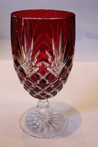  Faberge Crystal Odessa Ruby Red  Water or Ice Tea Beverage Glass - $245.00