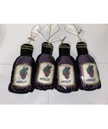 Wondershop Sequined Fabric Merlot Wine Bottle Christmas Tree Ornament Pu... - $23.75