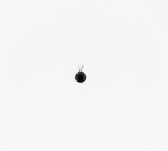 Round Jet Black Natural Diamond Pendant 14K Solid White Gold 1.00ctw - $296.98