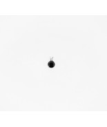 Round Jet Black Natural Diamond Pendant 14K Solid White Gold 1.00ctw - €254,24 EUR