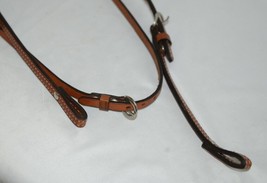 Unbranded 2593 Leather Double Buckle Browband Headstall Brown Color image 2
