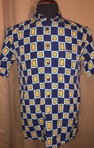 Impaq Sportswear Mens Casual Graphic Button Down geometric Design M Shirt  - £11.68 GBP