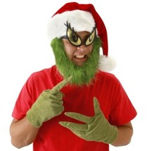 Dr. Seuss How The Grinch Stole Christmas Grinch Green Fur Gloves NEW UNWORN - £11.49 GBP