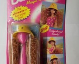 1993 Barbie Magic Change Hair w/ hat stand: Curly Titian Redhead in Boat... - $14.84