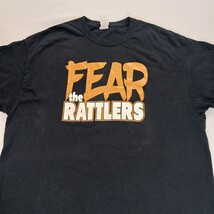 Gildan Ultra Cotton Fear The Rattlers Men Black Graphic T-Shirt Short Sleeve XL  image 12