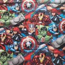 Springs Creative Cotton Quilt Fabric 21&quot;x45&quot; DC Avengers Marvel Large Print Hulk - £3.13 GBP