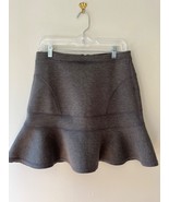 Harvé Benard Sz M Mini Fit Flare Black Neoprene Skirt Back Zip Stretch - $381.65 MXN