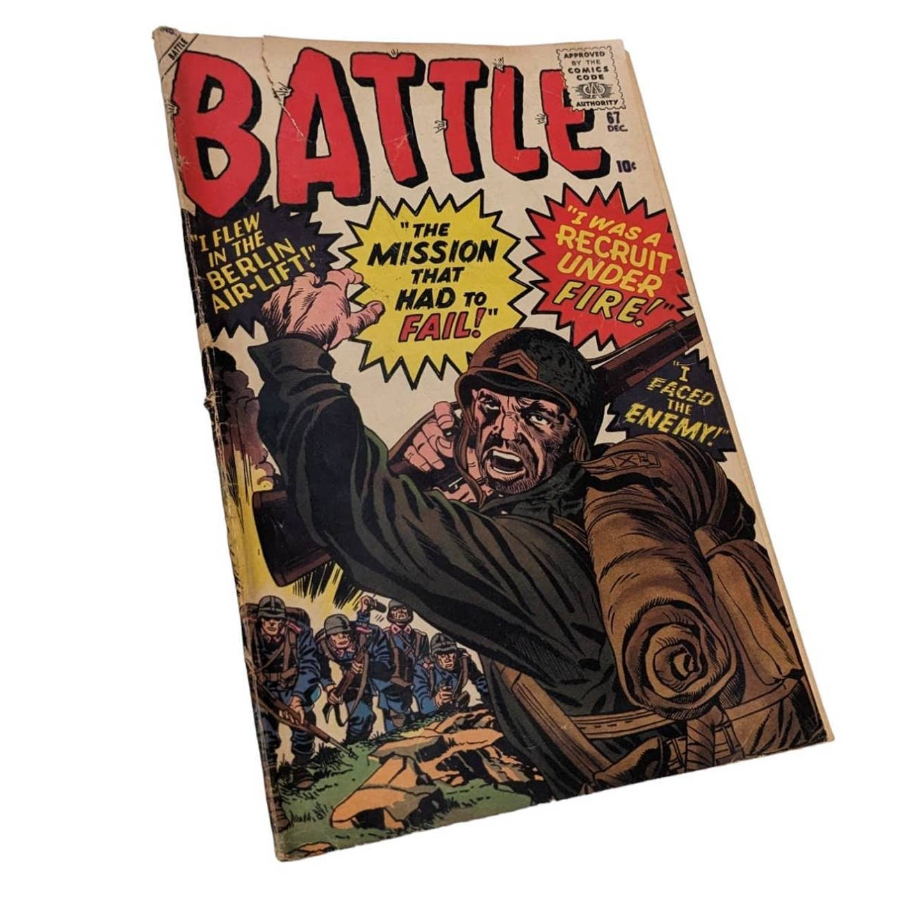 Battle Issue 67 1959 Atlas Marvel Silver Age War Comic Book Vintage - $49.50