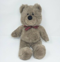 20&quot; Vintage 1988 Applause Brown Teddy Bear Smith Bow Stuffed Animal Plush Toy - £43.82 GBP