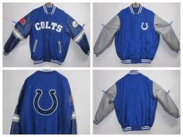 Nwot Men&#39;s 2XL Indianapolis Colts Nfl Reversible Wool Blend Jacket G-III Leather - £139.36 GBP