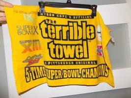 Pittsburgh Steelers 5 Time Super Bowl Champions Myron Cope&#39;s Terrible Towel - £30.90 GBP