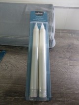 2 pack of Night Splendor Flameless LED Tapers Candles off white. 6 Hour timer - £24.06 GBP