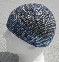 Cool Blue &amp; Green Mix Medium Crocheted Scull Cap - Handmade by Michaela - $33.00