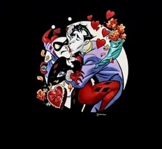 Vintage Joker and Harley Quinn DC Comics T Shirt Graphitti Designs NEW - $22.49