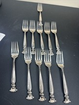 11 Wallace Romance of the Sea Sterling Salad Forks .925 Flatware Set Vin... - $912.63 CAD