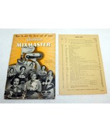 Rare 1941 Sunbeam MixMaster  Price Product Book Catalog w/ Recipes ~ 43 ... - $27.29 CAD