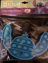 Disney Stitch Fidget Popper Toy Keychain Backpack Clip Blue - £7.12 GBP