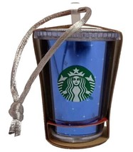 Disney Parks 60th Anniversary Starbucks Blue Cold Cup Holiday Ornament (2015) - $19.95