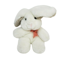 Vintage 1982 Gund White W Brown Ears Easter Bunny Rabbit Stuffed Animal Plush - £67.58 GBP