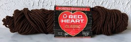 Red Heart Classic Acrylic Worsted Weight 4 Ply Yarn - Partial Skein Coffee #0365 - £2.98 GBP