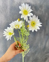 24&quot; Artificial summer chrysanthemum flower White daisy flower fall decor... - $6.99