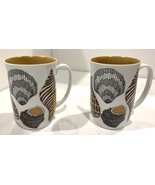 Neiman Marcus / Fitz and Floyd Porcelain Seashells Coffee Mugs - £18.68 GBP