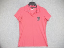 Under Armour Wounded Warrior Project Women&#39;s Polo Short Sleeve Pink Large - £11.39 GBP