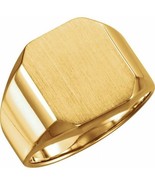 Authenticity Guarantee 
18K Yellow Gold Octagon Solid Back Signet Ring - £2,153.26 GBP+