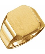 18K Yellow Gold Octagon Solid Back Signet Ring - $7,042.32 CAD+