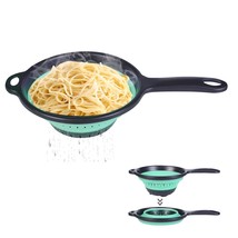 Collapsible Colander With Handle, Kitchen Collapsible Strainer, 2 Quart,... - £14.83 GBP