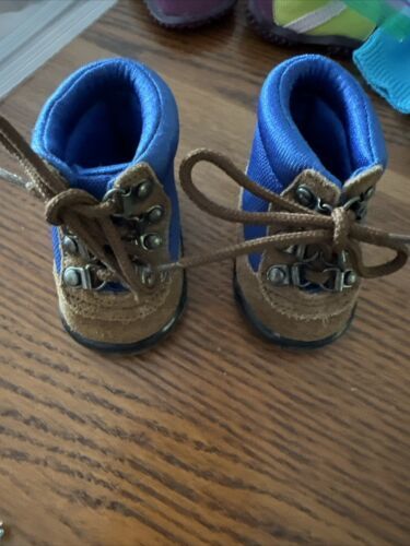 Vintage American Girl Doll Pleasant Company brown blue Hiking Boots ONLY... - $14.36