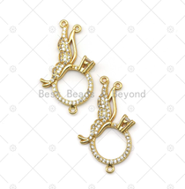 CZ Micro Pave Dolphin On Round Ring Shape Pendant, 18K Gold Filled Dolphin - $3.99