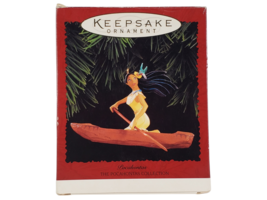 Pocahontas &amp; Flit Hummingbird Canoe Ornament by Hallmark Keepsake Walt Disney - £10.87 GBP