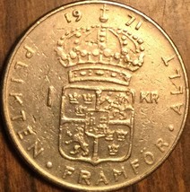 1971 Sweden 1 Krona Coin - £0.95 GBP