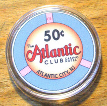 (1) 50 Cent The Atlantic Club Casino Chip - 2012 - Atlantic City, New Je... - $16.95