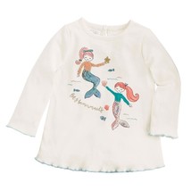 NWT Mud Pie Sequin Mermaid Girls Long Sleeve Shirt 2T/3T - £11.77 GBP