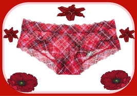 M L Xl Red Plaid All Floral Lace The Lacie Victorias Secret Cheeky Brief Panty - £8.25 GBP