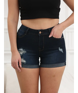 High-Waisted Ripped Denim Shorts - $29.90 CAD
