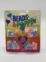Vtg NOS Heart Beads A Poppin Necklace Bracelet Anklet Pieces JA-RU Toys ... - $18.69