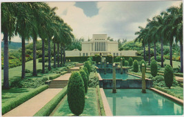 1960&#39;s Postcard MORMAN TEMPLE IN HAWAII Oahu Unposted - £2.34 GBP