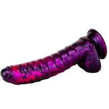 B-Black Purple 8.66 Inch Realistic Dildo For Women, Dildo With Strong -Suction C - £31.96 GBP