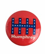 Vintage HHH Logo Hubert Humphrey Pinback Button Political Election Red 1968 - $5.51 CAD