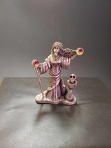 The Sorceress Of Light Mark Locker Pewter Figurine WAPW UK w/ 2 Crystals - $25.69