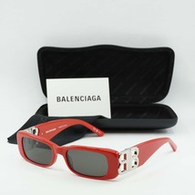 BALENCIAGA BB0096S 015 Solid Red/Grey 51-18-130 Sunglasses New Authentic - £195.71 GBP