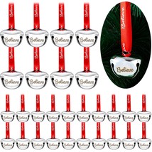 32 Pcs Christmas Polar Bell Bulk Believe Bell Ornament Christmas Sleigh Bell Wit - £38.74 GBP