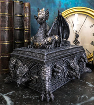 Celtic Knotwork Alchemy Dragon Guarding The Saint George Tomb Decorative Box 7&quot;L - £25.30 GBP