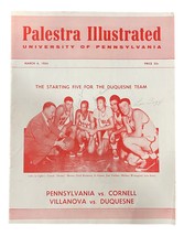 University of Pennsylvania vs Cornell March 6 1954 Official Game Program - £30.50 GBP